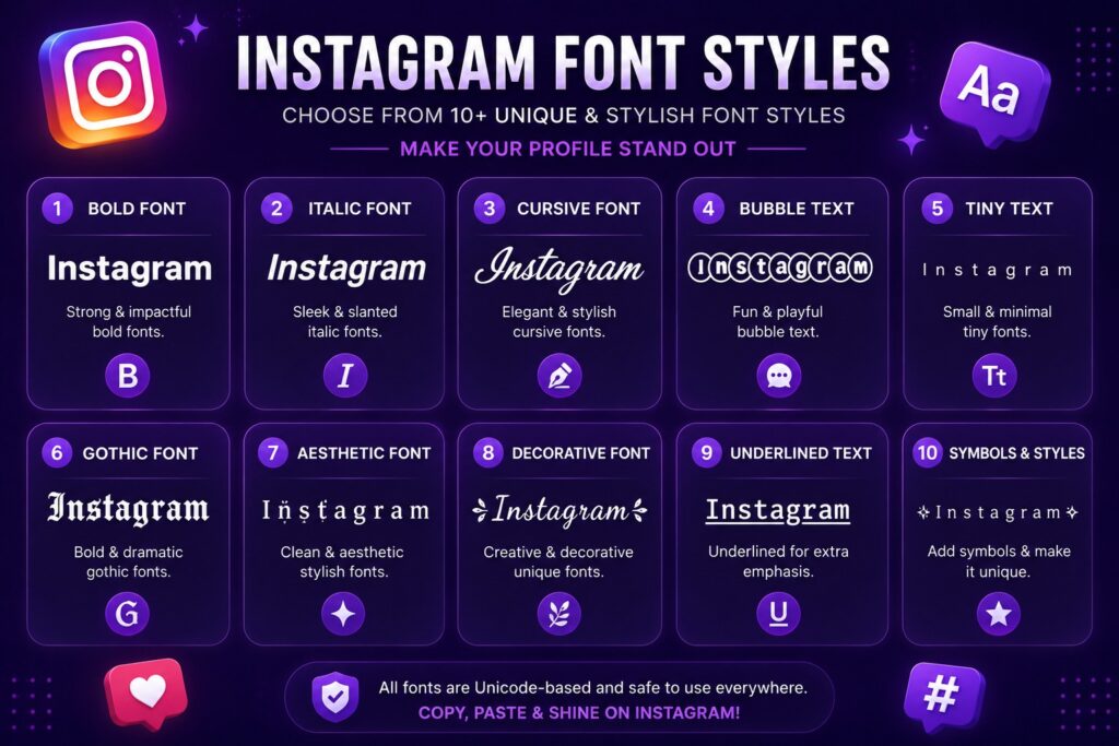 Instagram font style