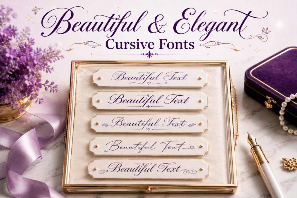 beautiful and elegant cursive font