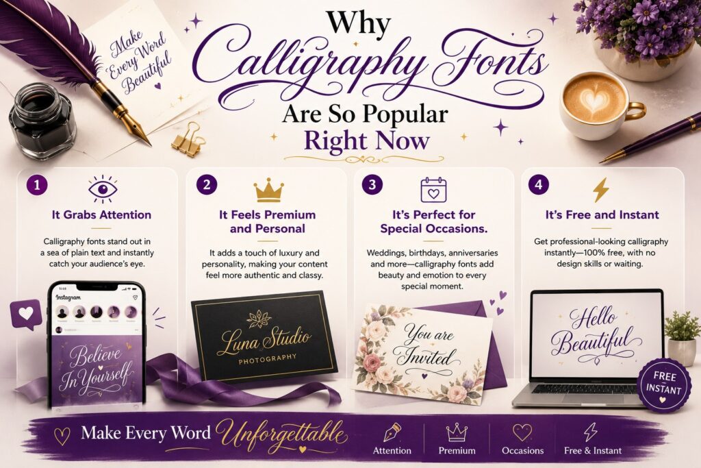 popularity of calligraphy fonts