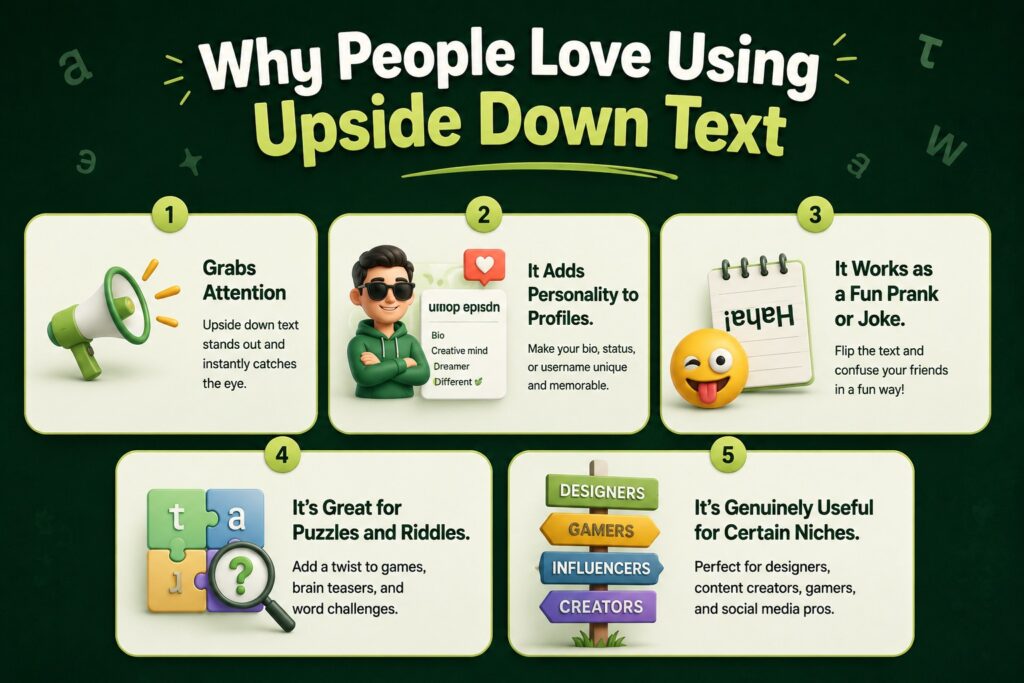 why people love upside down text
